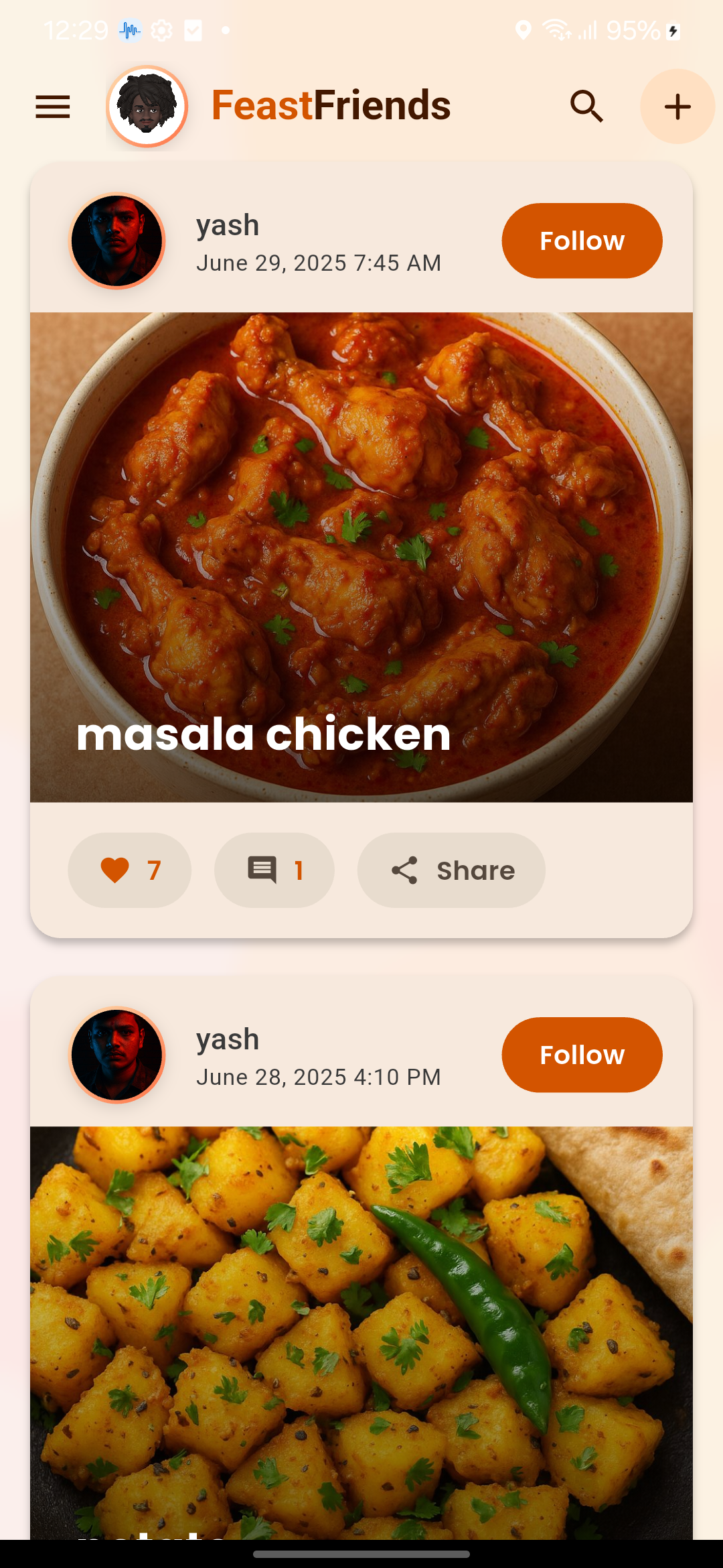 FeastFriends social cooking app developed by AarviApps, a leading app development company