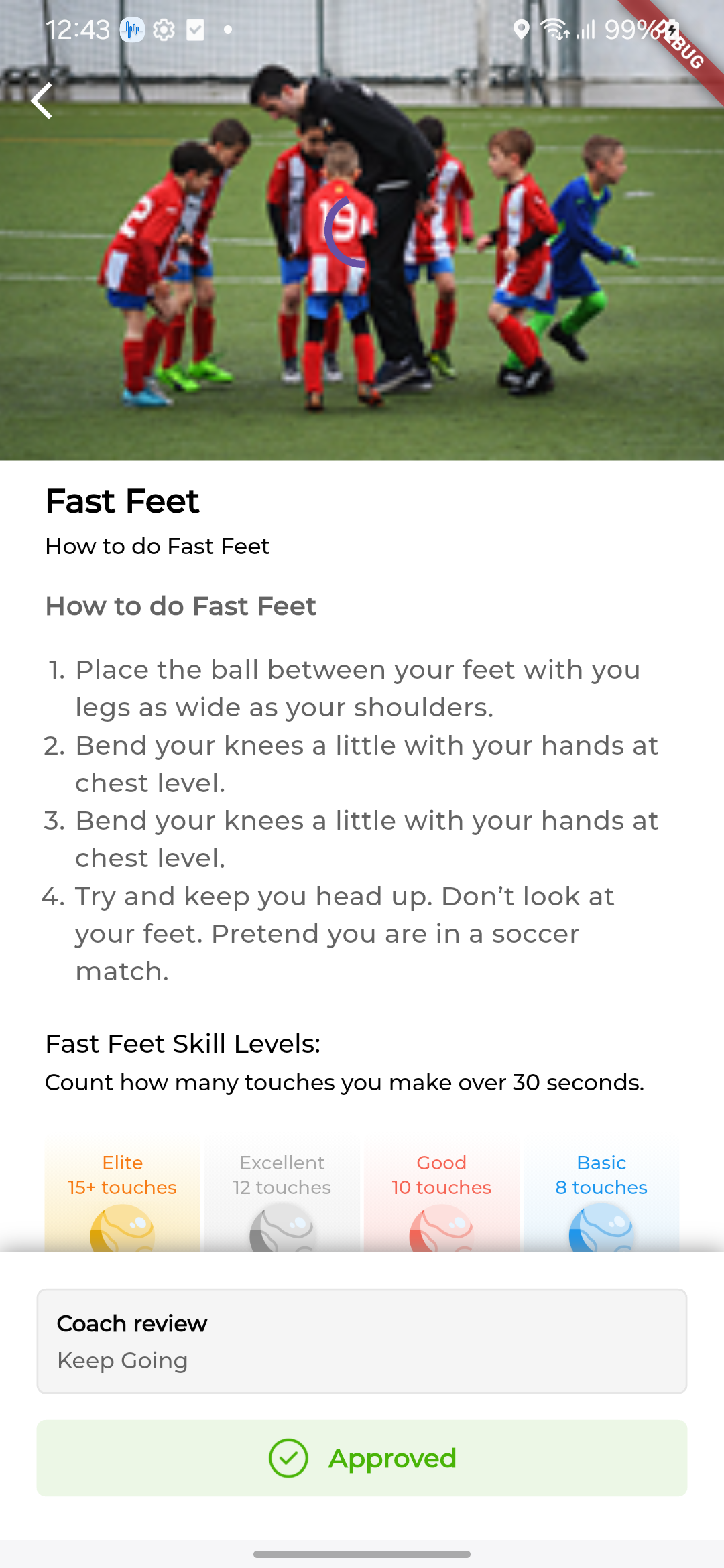 Go Play Soccer training app for kids developed by AarviApps – app development company